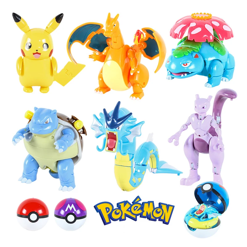 Pokemon Pocket Monster Deformation Poke Ball Toys Set Pikachu Venusaur Gyarados Charizard Elf Dolls Children's Gift
Pokemon Pocket Monster Deformation Poke Ball Toys Set Pikachu Venusaur Gyarados Charizard Elf Dolls Children's Gift