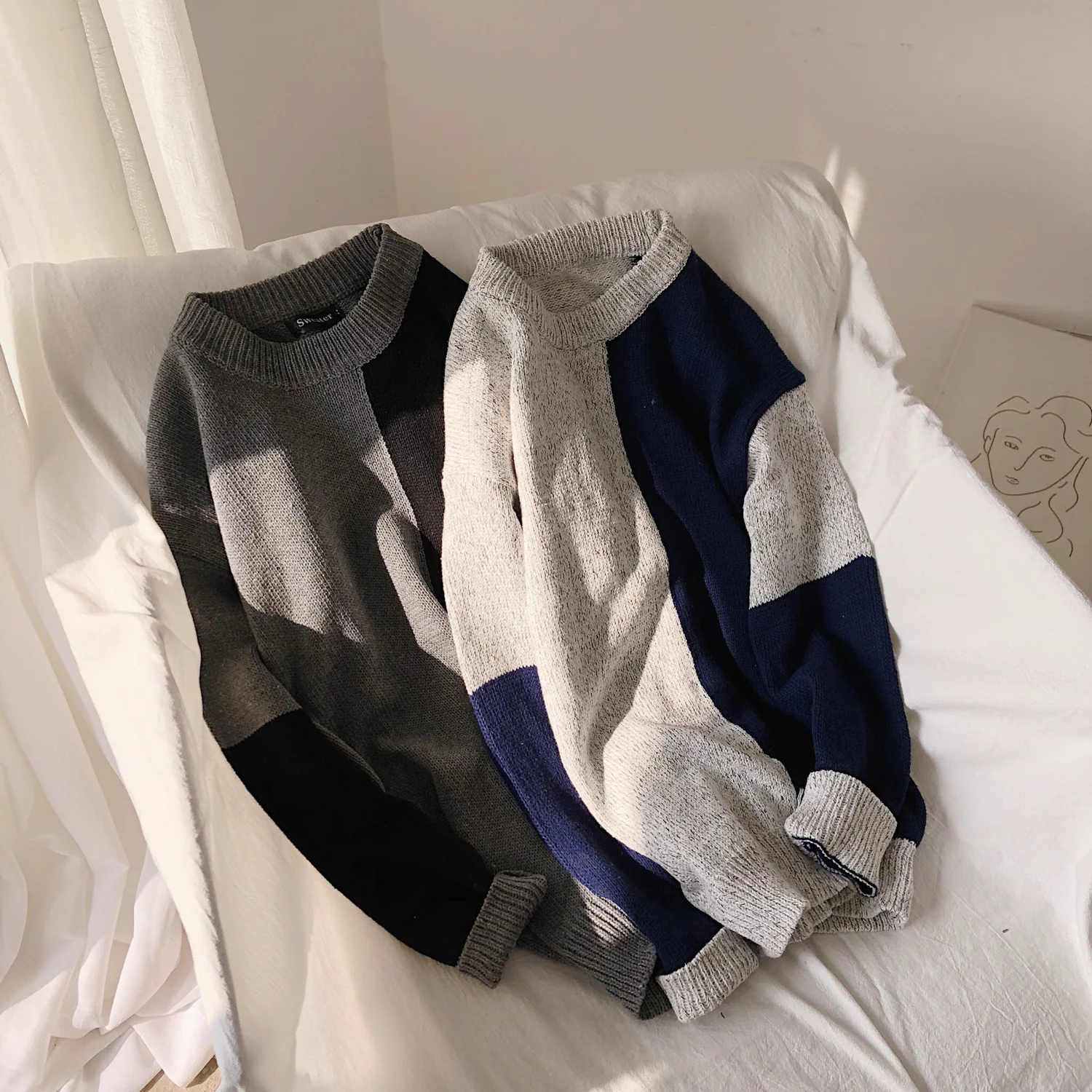 Pullover Men Patchwork Leisure Fall Knitted Chic O-neck Fashion Harajuku Teens Sweaters All-match Couples Ulzzang Ins Tops Retro
Pullover Men Patchwork Leisure Fall Knitted Chic O-neck Fashion Harajuku Teens Sweaters All-match Couples Ulzzang Ins Tops Retro