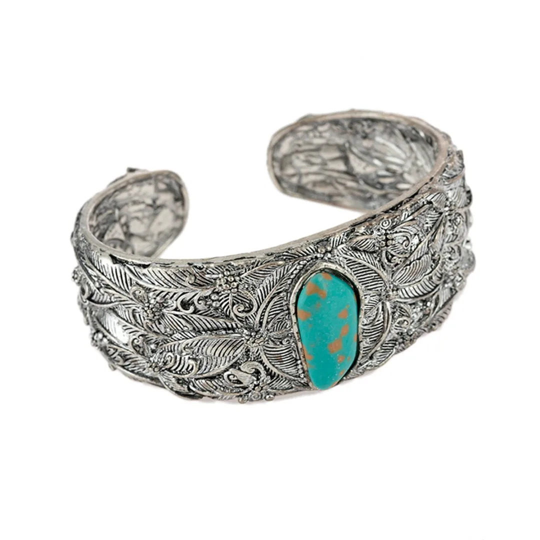 Vintage Butterfly Bracelets For Women Boho Green Stone Open Bracelet Carved Flower Charm Bracelet For Men Indian Jewelry
Vintage Butterfly Bracelets For Women Boho Green Stone Open Bracelet Carved Flower Charm Bracelet For Men Indian Jewelry