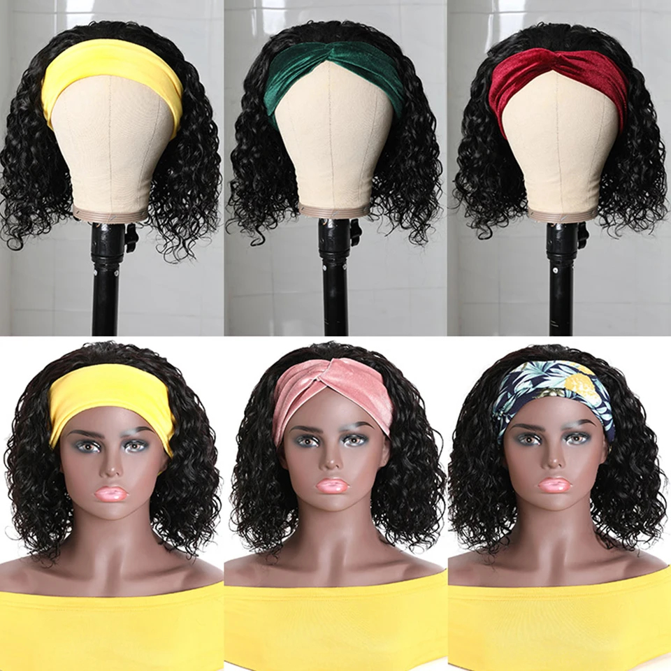Short Water Wave Bob Headband Wig Natural Wave Short Bob Wigs for Women Synthetic Hair Wavy Scarf Wig with Headband
Short Water Wave Bob Headband Wig Natural Wave Short Bob Wigs for Women Synthetic Hair Wavy Scarf Wig with Headband
