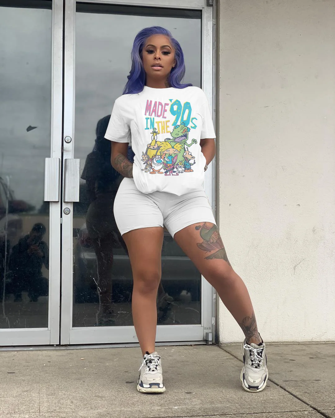 Loungewear Women Two Piece Outfits Classic Printed Short Sleeve 90s T-Shirt Top Shorts Workout Clothes Summer Hot Deals 2021
Loungewear Women Two Piece Outfits Classic Printed Short Sleeve 90s T-Shirt Top Shorts Workout Clothes Summer Hot Deals 2021