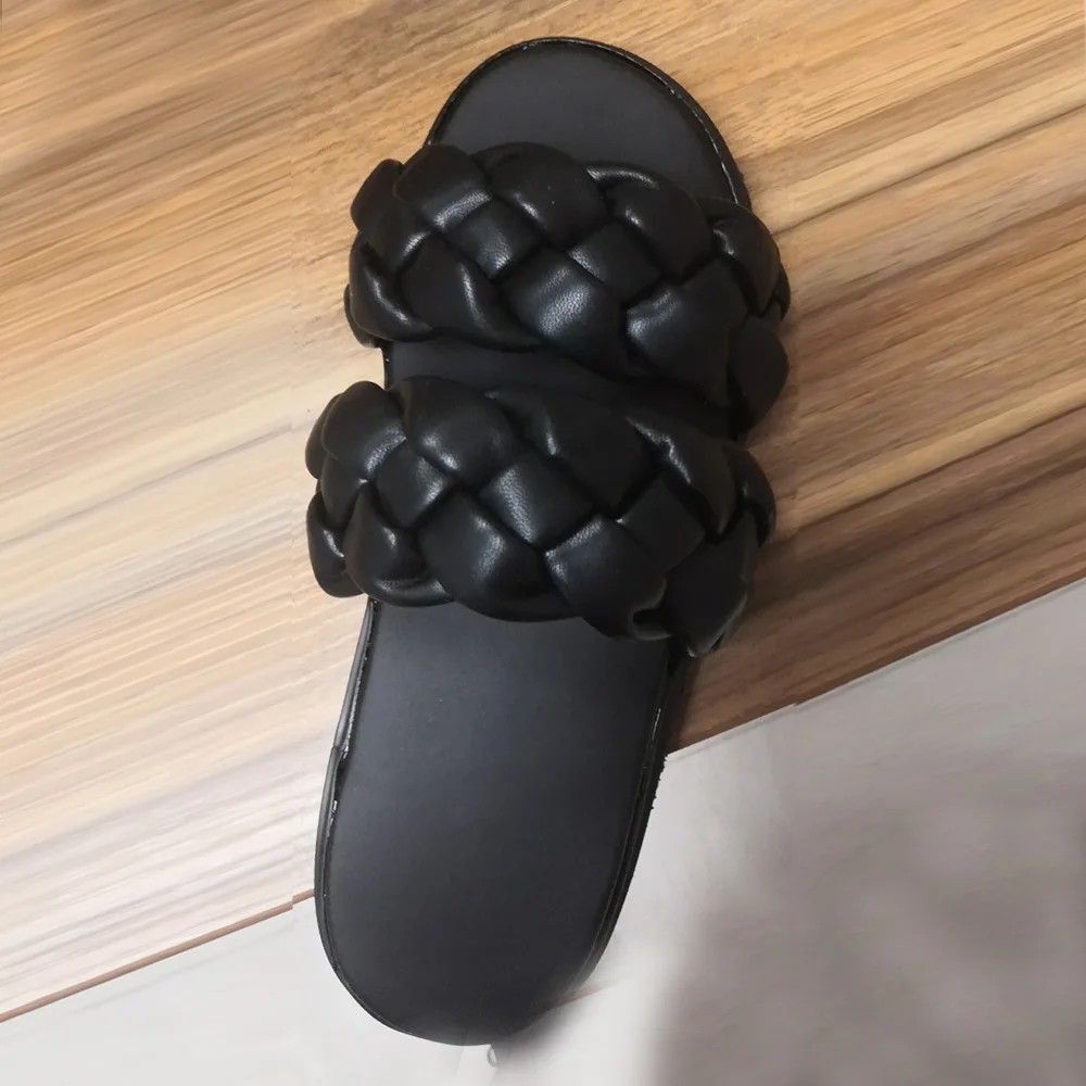 Summer 2021 Women Leather Weave Slippers Platform Wedges Thick Sole Black Beach Outdoor Slides Casual Sexy Sandals Ladies Shoes
Summer 2021 Women Leather Weave Slippers Platform Wedges Thick Sole Black Beach Outdoor Slides Casual Sexy Sandals Ladies Shoes