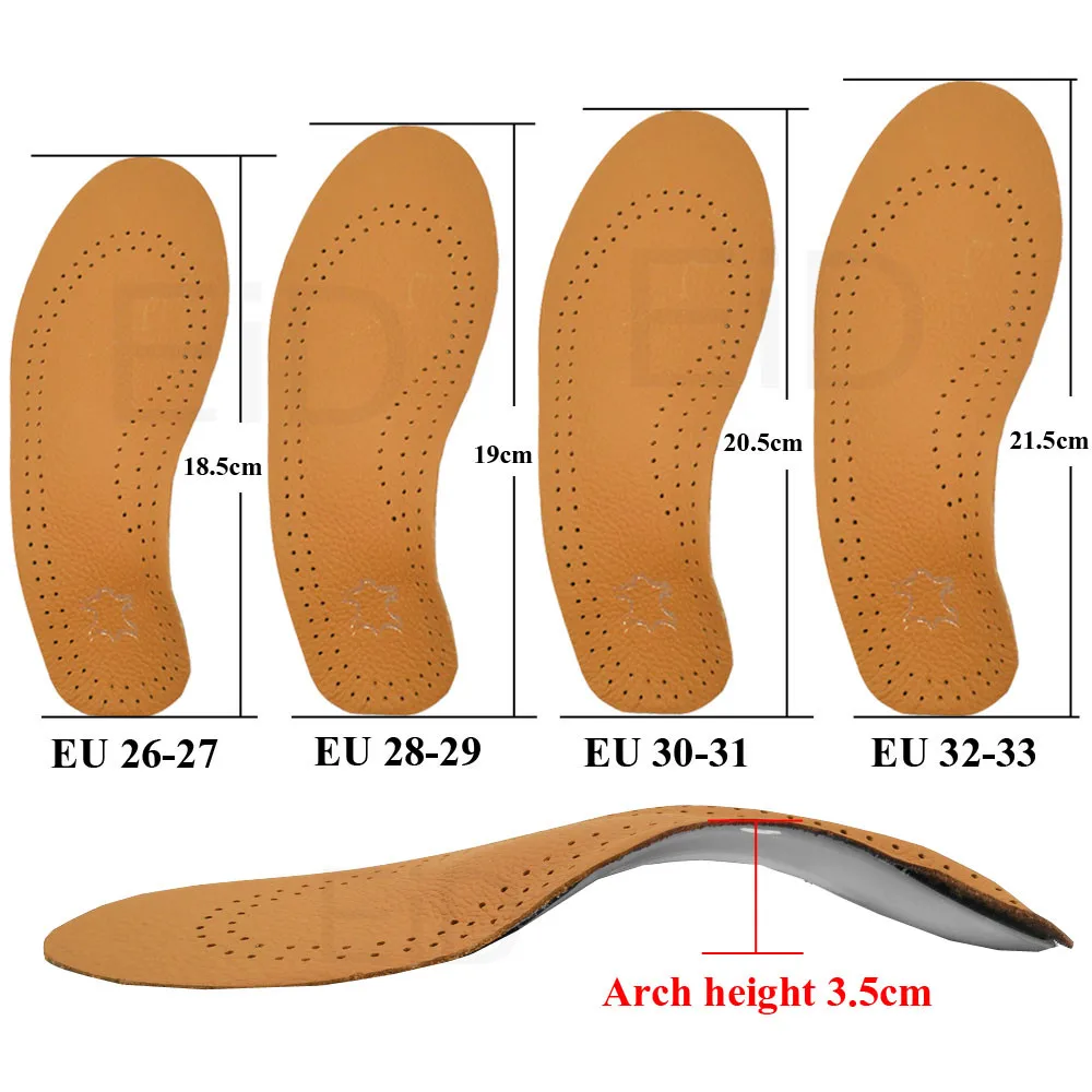 EiD Leather orthopedic shoes sole Insoles for Feet Arch Support O/X Leg corrected orthotic insole for feet men women Children
EiD Leather orthopedic shoes sole Insoles for Feet Arch Support O/X Leg corrected orthotic insole for feet men women Children