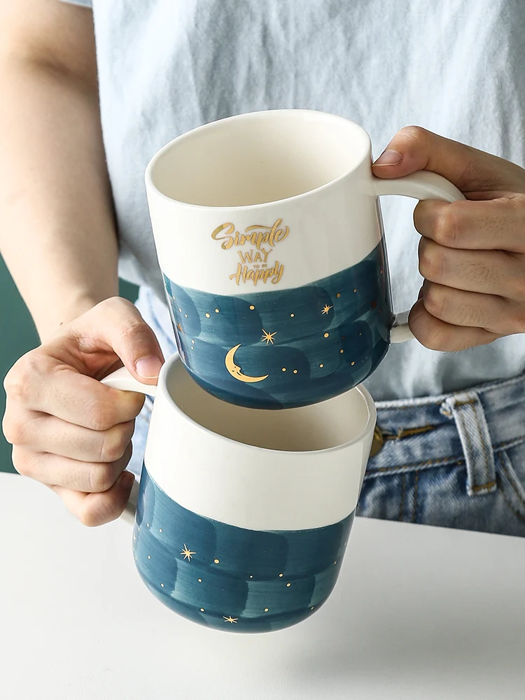 Cute Coffee Mug Gold Nordic Creative Personalized Ceramics Milk Tea Cup Handle Tazas De Cafe Drinkware with Spoon EC50BZ
Cute Coffee Mug Gold Nordic Creative Personalized Ceramics Milk Tea Cup Handle Tazas De Cafe Drinkware with Spoon EC50BZ