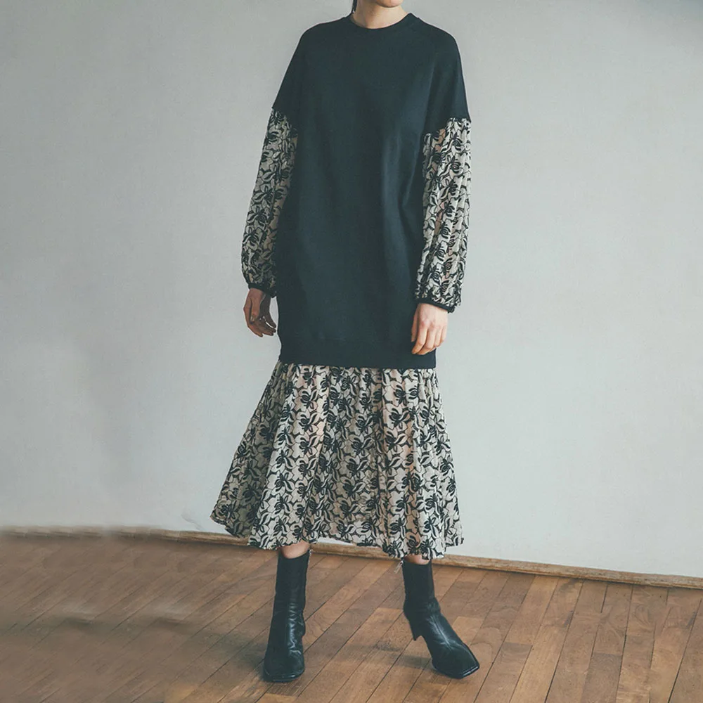 Casual Women's Dresses Fashion Patchwork Fake Two Vintage Floral Long Sleeves Autumn Winter 2021 O Neck A-Line Female Dress
Casual Women's Dresses Fashion Patchwork Fake Two Vintage Floral Long Sleeves Autumn Winter 2021 O Neck A-Line Female Dress