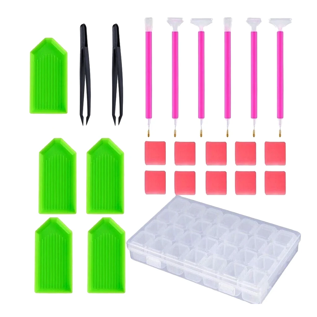 24Pcs Mixed Diamond Embroidery Painting Accessories Tools Kit for Kids Children
24Pcs Mixed Diamond Embroidery Painting Accessories Tools Kit for Kids Children