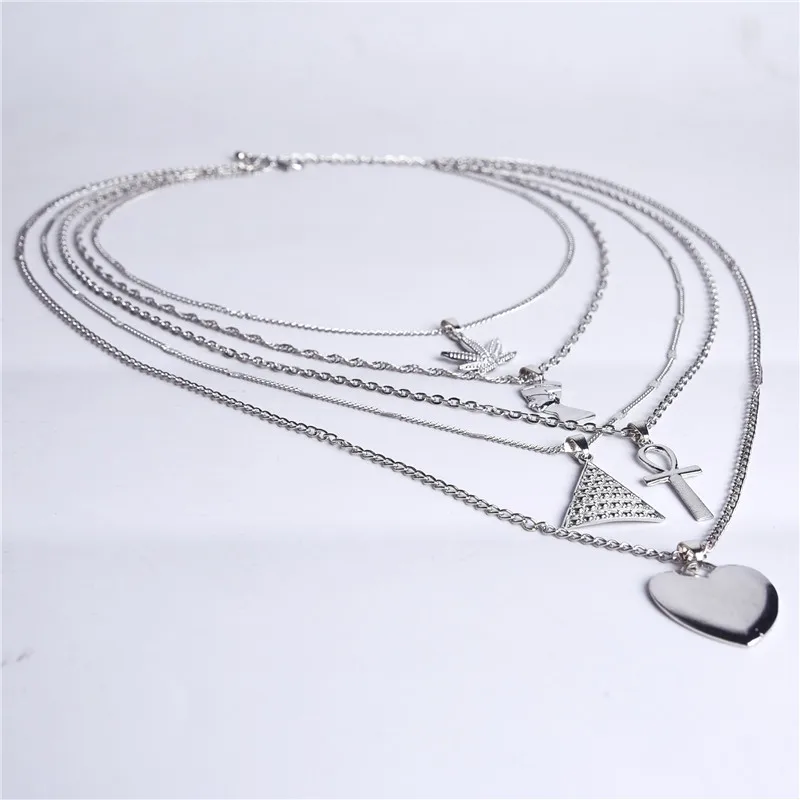Egyptian Safari Multi Strand 5 Piece Necklace Multi-layer Choker Metallic Set Ancient Egypt Jewelry Pan African 35/45/55/65cm | Украшения и