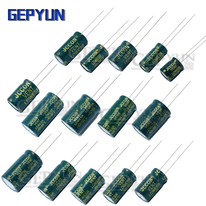 Aluminum Capacitor Gepyun High Frequency Low ESR 10V ~ 400V 15UF ~3300UF 100UF 220UF 330UF 470UF 680UF 1000UF 2200UF
Aluminum Capacitor Gepyun High Frequency Low ESR 10V ~ 400V 15UF ~3300UF 100UF 220UF 330UF 470UF 680UF 1000UF 2200UF