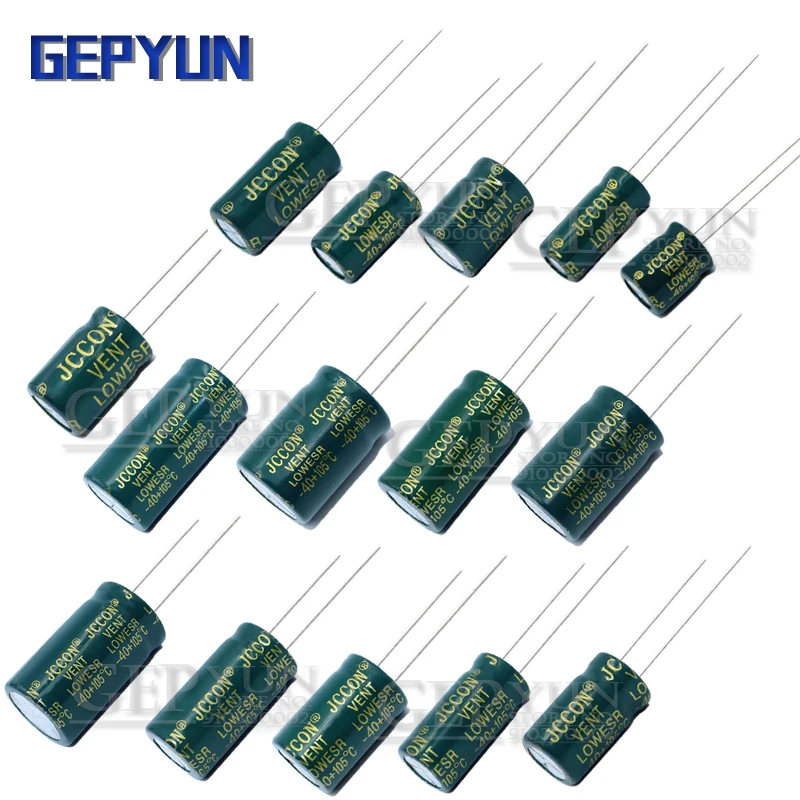 Алюминиевый конденсатор Gepyun высокочастотный низкий ESR 10 В ~ 400 в 15 мкФ Ф 3300 100 220