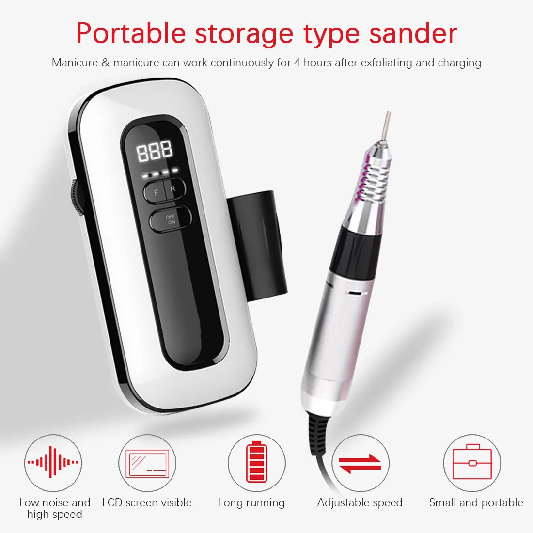 Nail Drill Machine 35000rpm Professional Rechargeable Nail Drill Kit with 1000mAh Phone Power Bank Portable Electric
Nail Drill Machine 35000rpm Professional Rechargeable Nail Drill Kit with 1000mAh Phone Power Bank Portable Electric