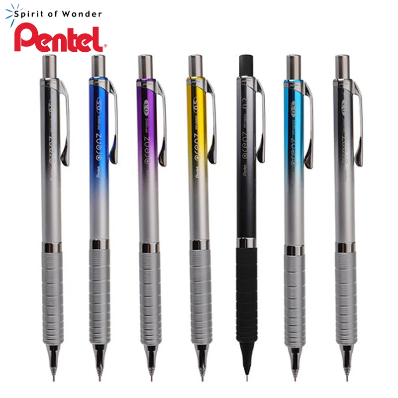 

1pcs Pentel Mechanical Pencil XPP1005G Gradient Color Anti-Break Core Metal Low Center Of Gravity Student Drawing 0.3/0.5mm Lead