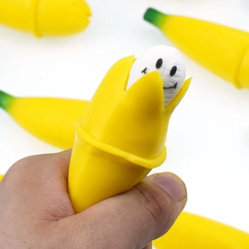 

Забавная игрушка-банан для розыгрыша, медленно восстанавливающие форму бананы с счастливым лицом, детские игрушки для снятия стресса, анти...