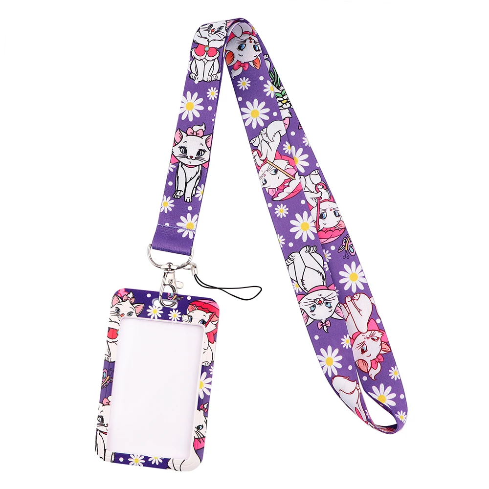 LT917 The Aristocats Cat Lanyard for Key Neck Strap lanyards id badge holder Chain Holder Hang Rope Accessories | Украшения и