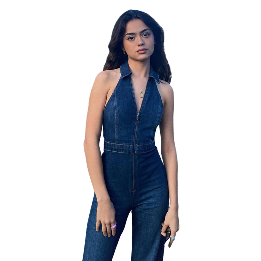 FiiShiMi Power Cotton Sleeveless Zipper Jumpsuit Casual High Street Wide Legs Denim Jumpsuit For Women
FiiShiMi Power Cotton Sleeveless Zipper Jumpsuit Casual High Street Wide Legs Denim Jumpsuit For Women