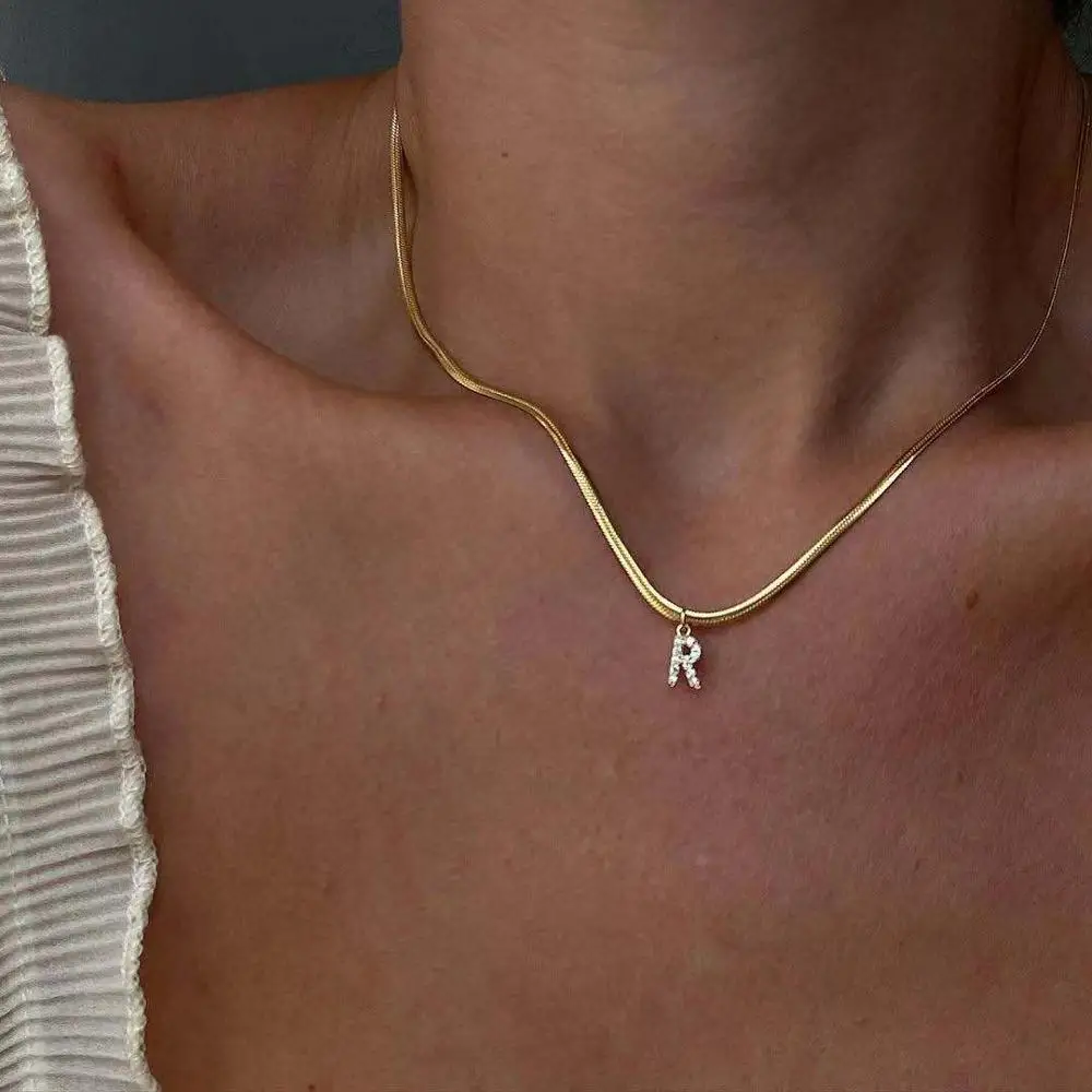 Zircon Letter Initial Necklace For Women Choker Chain Necklace Collier Alphabet Necklace Jewelry Gold Plated Copper Chain
Zircon Letter Initial Necklace For Women Choker Chain Necklace Collier Alphabet Necklace Jewelry Gold Plated Copper Chain
