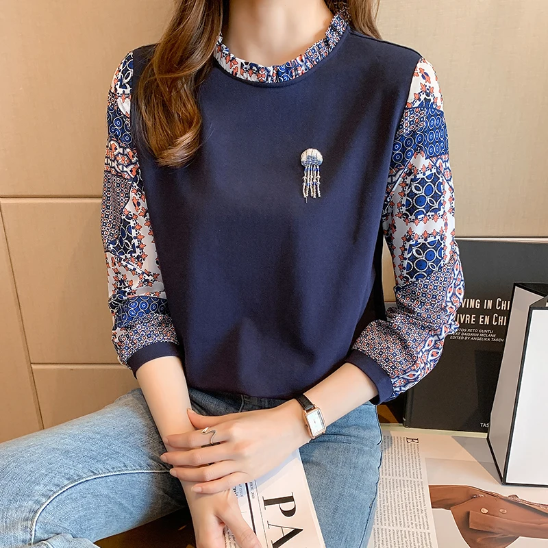 COIGARSAM Shirt Womens Tops Autumn 2021 New National Wind Vintage Patchwork Print Women Shirts
COIGARSAM Shirt Womens Tops Autumn 2021 New National Wind Vintage Patchwork Print Women Shirts