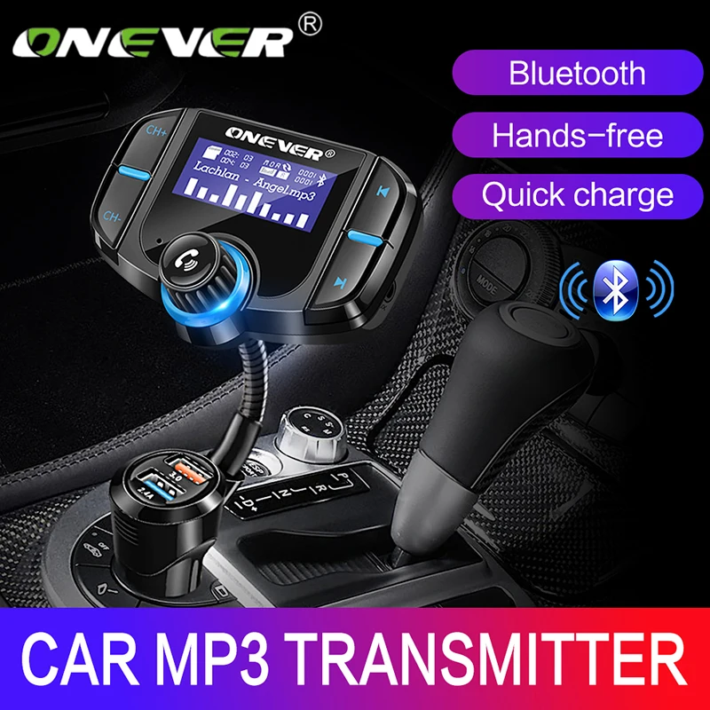 ONEVER FM передатчик Bluetooth fm модулятор 2 Порты и разъёмы Quick Charge 3.0 Зарядное устройство