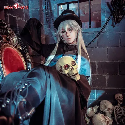 Anime Black Butler Under taker Men Cosplay Wig Costume Trench Coat + Cappa + Shirt + Pants + Waist Chain Wig
Anime Black Butler Under taker Men Cosplay Wig Costume Trench Coat + Cappa + Shirt + Pants + Waist Chain Wig
