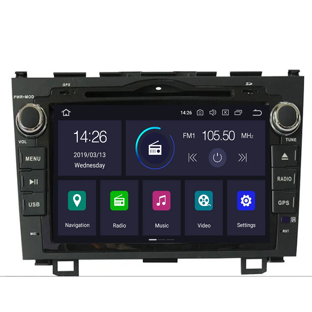 2din Android 10 автомобильный DVD мультимедийный плеер для Honda CRV CR V 3 2006 2007 2008 2009 2010 2011 WiFi