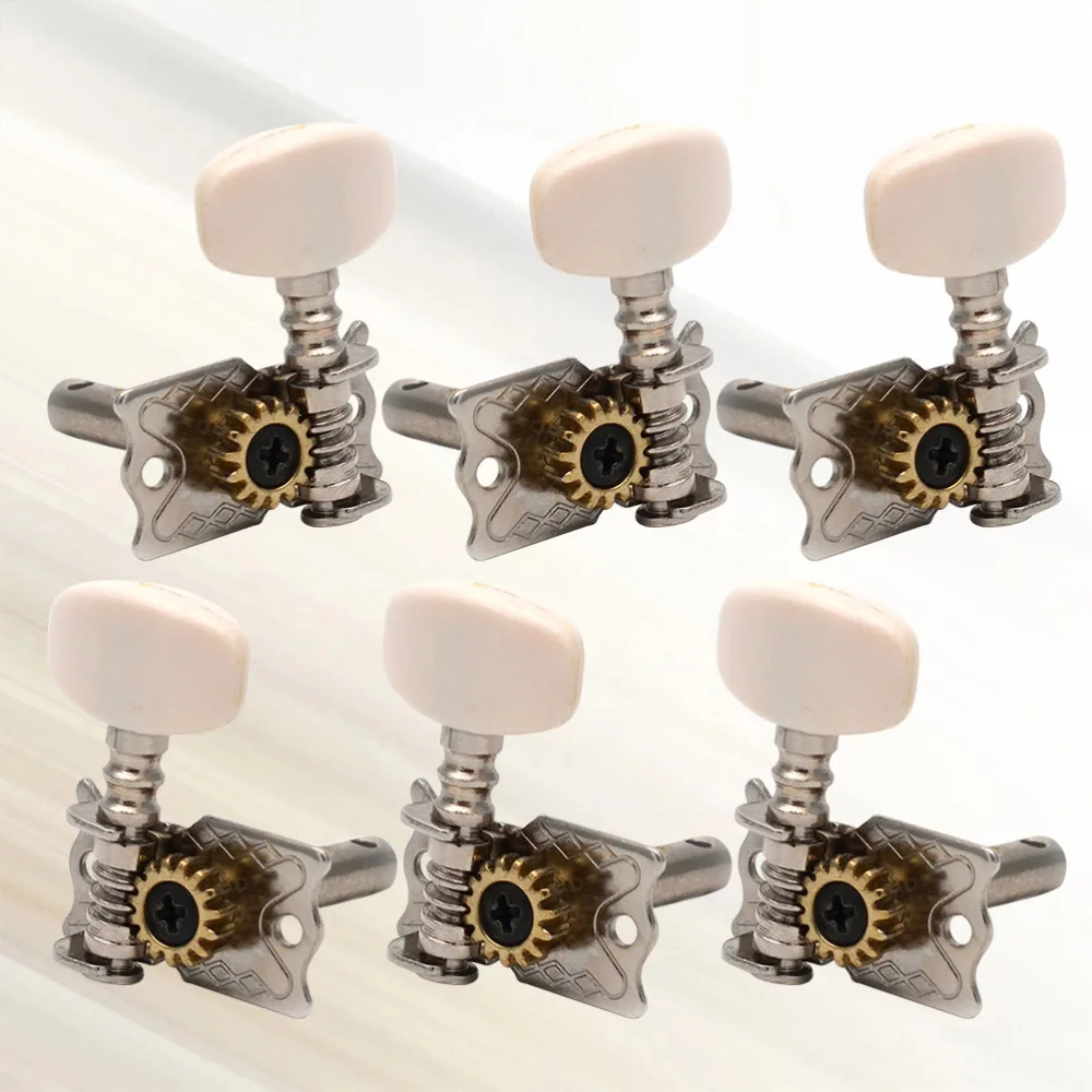 6 PCS Retro Gear Classical Metal Machine Heads Guitar Parts for Ukulele Acoustic Guitar 
6 PCS Retro Gear Classical Metal Machine Heads Guitar Parts for Ukulele Acoustic Guitar