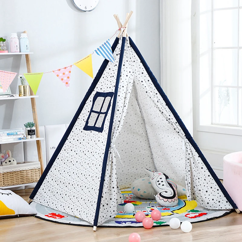 1.6m Portable Teepee Tents For Kids Child Play Tent House Wigwam Indoor Tipi Infantil Children's Tent
1.6m Portable Teepee Tents For Kids Child Play Tent House Wigwam Indoor Tipi Infantil Children's Tent
