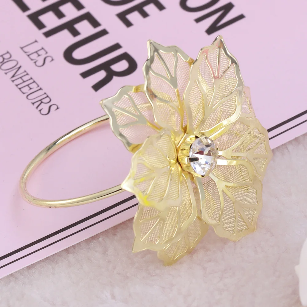 24PCS Decorative Alloy Napkin Ring Flower Napkin Holder Wedding Party Dinner Table Decor (Golden)
24PCS Decorative Alloy Napkin Ring Flower Napkin Holder Wedding Party Dinner Table Decor (Golden)