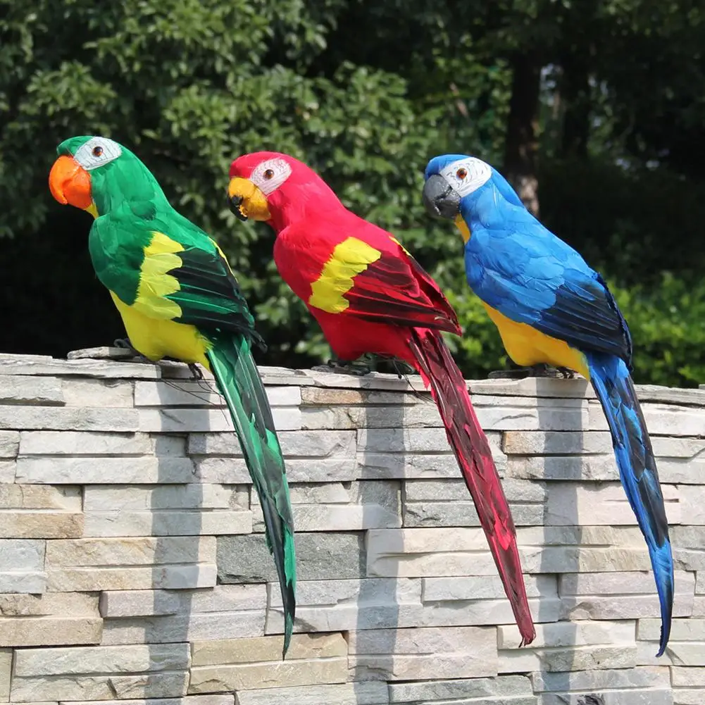 60cm Colorful Fake Parrots Artificial Feather Parrot Birds Model Home Outdoors Garden Lawn Tree Decor Decoration Ornament 
60cm Colorful Fake Parrots Artificial Feather Parrot Birds Model Home Outdoors Garden Lawn Tree Decor Decoration Ornament