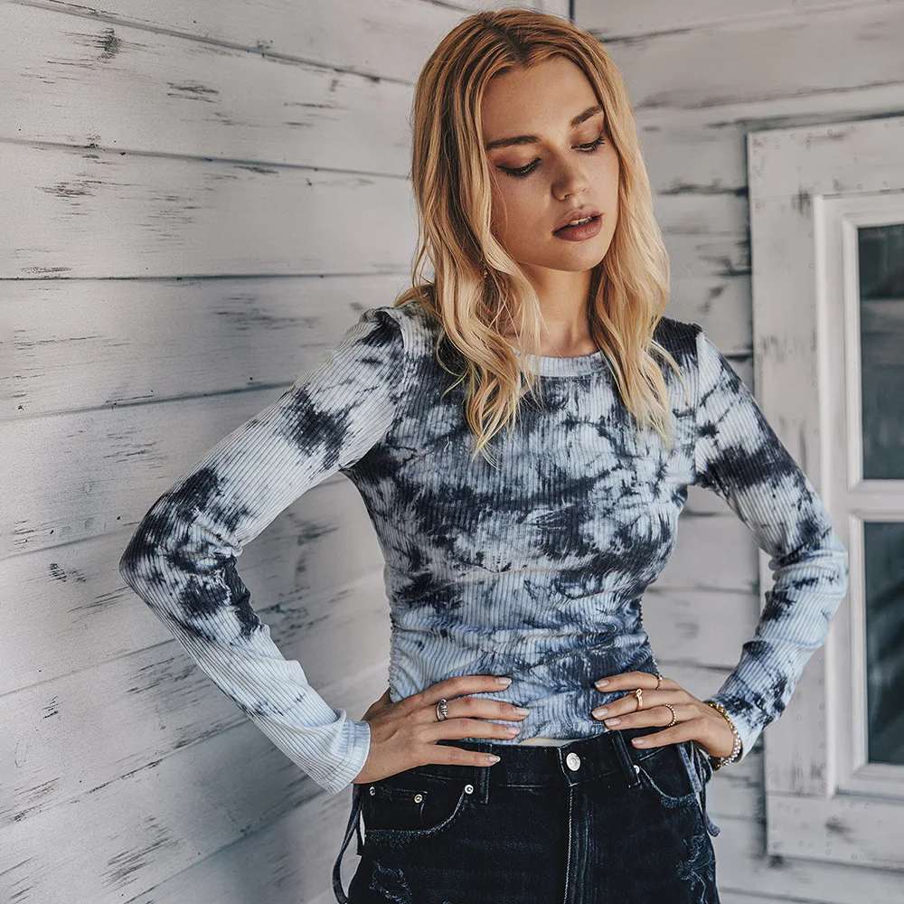 Zoulv Women Slim Full Sleeve O-neck Casual T Shirt Top Cotton 2021 New Autumn Winter Tie Dye Knitted Top
Zoulv Women Slim Full Sleeve O-neck Casual T Shirt Top Cotton 2021 New Autumn Winter Tie Dye Knitted Top