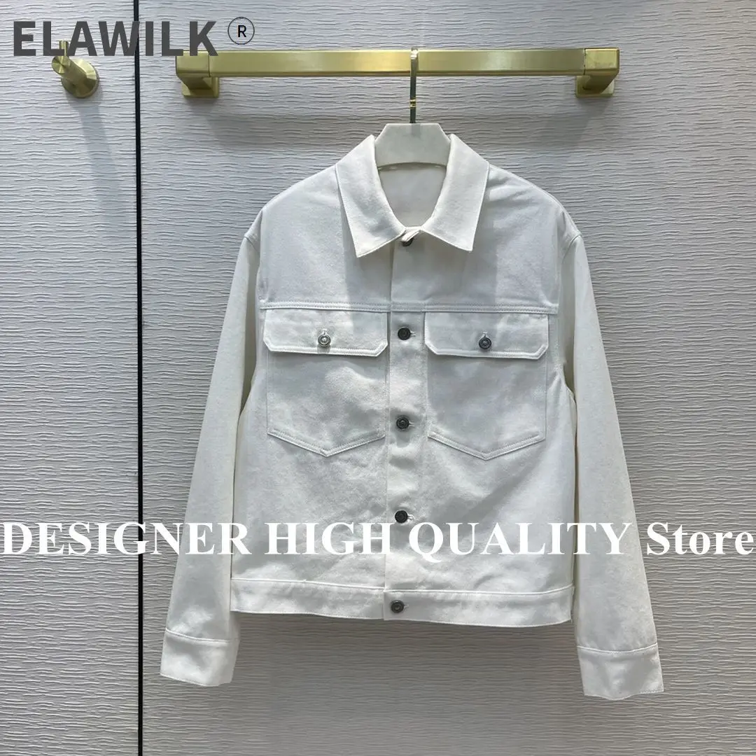 2021 New Spring Autumn White Denim Jacket Embroidery Plants Turn-down Collar Pockets Single Breasted Loose Streetwear Retro Coat
2021 New Spring Autumn White Denim Jacket Embroidery Plants Turn-down Collar Pockets Single Breasted Loose Streetwear Retro Coat