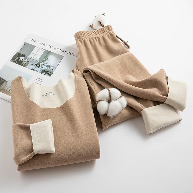 Thermal Underwear Set Women Long Johns Seamless Winter Warm Comfortable Underwear Top Pullovers Mid Waist Leggings Intimates Set
Thermal Underwear Set Women Long Johns Seamless Winter Warm Comfortable Underwear Top Pullovers Mid Waist Leggings Intimates Set