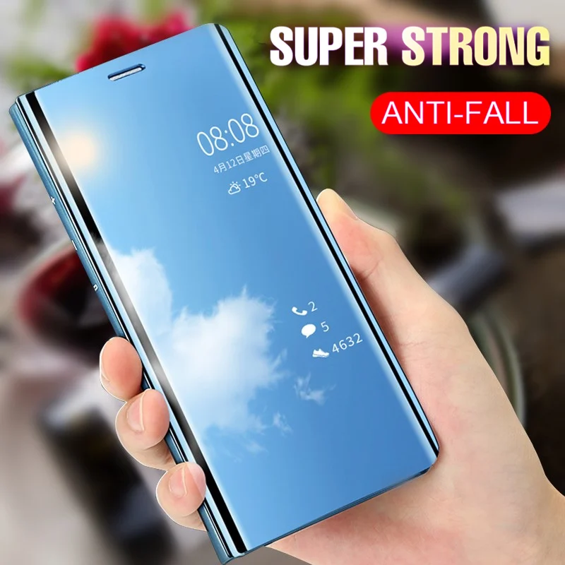 Зеркальный умный чехол для Samsung Galaxy Note 20 Plus S20 Ultra S10 A51 A71 книжка из искусственной