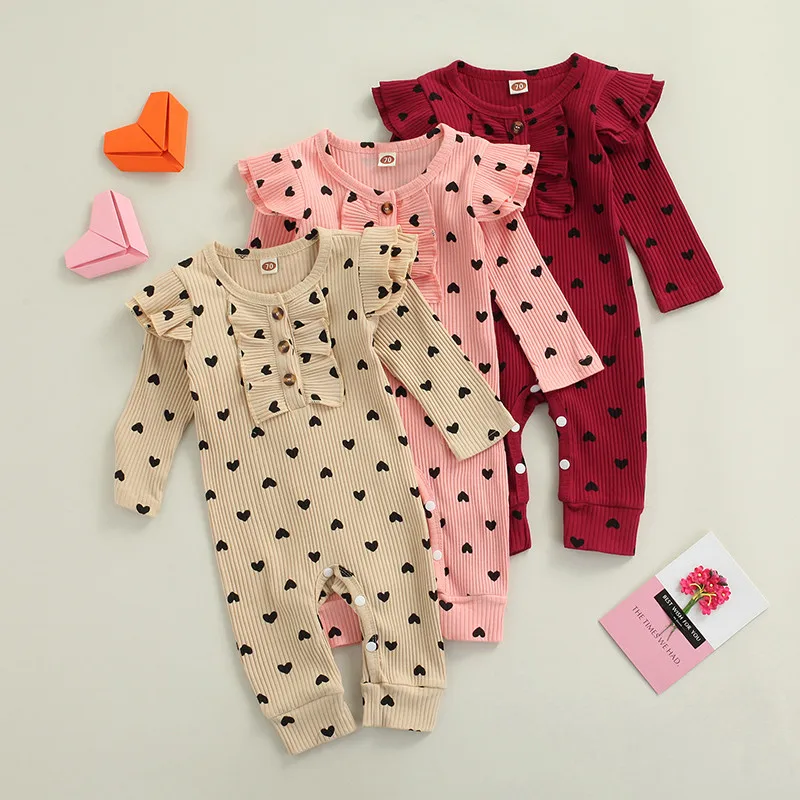 2022 Valentine's Day Rompers New Born Kid Girls Heart Print Round Collar Long Sleeve Jumpsuit Baby Clothing
2022 Valentine's Day Rompers New Born Kid Girls Heart Print Round Collar Long Sleeve Jumpsuit Baby Clothing