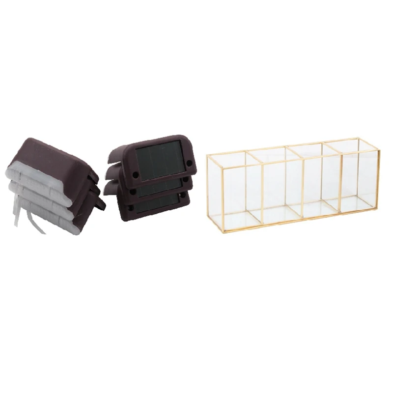6 Pcs LED Solar Pathway Stair Lamp Outdoor Light & 1 Pcs Luxury Clear Glass Makeup Box Cosmetic Storage Box 
6 Pcs LED Solar Pathway Stair Lamp Outdoor Light & 1 Pcs Luxury Clear Glass Makeup Box Cosmetic Storage Box