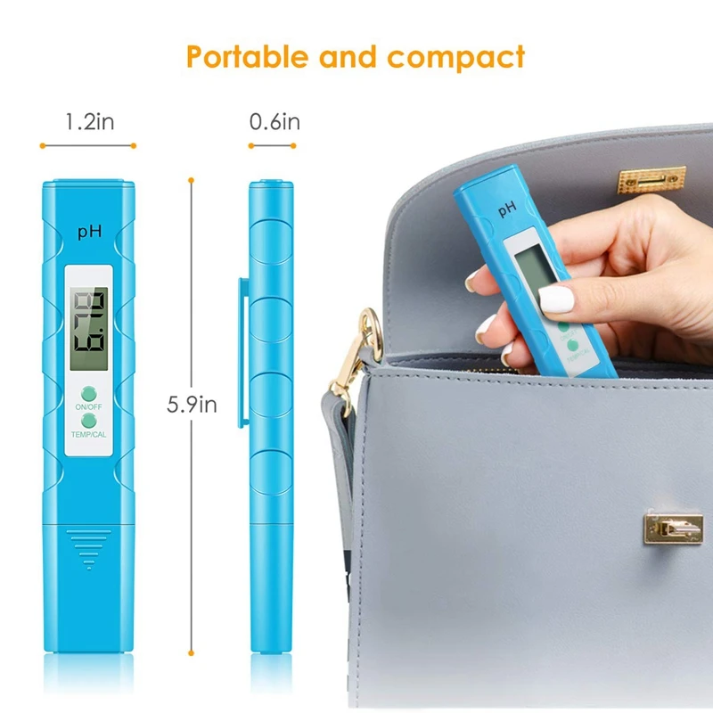 Digital PH Meter, PH Meter 0.01, Suitable for Home Drinking, Swimming Pool and Aquarium Water PH Tester Design, with ATC
Digital PH Meter, PH Meter 0.01, Suitable for Home Drinking, Swimming Pool and Aquarium Water PH Tester Design, with ATC