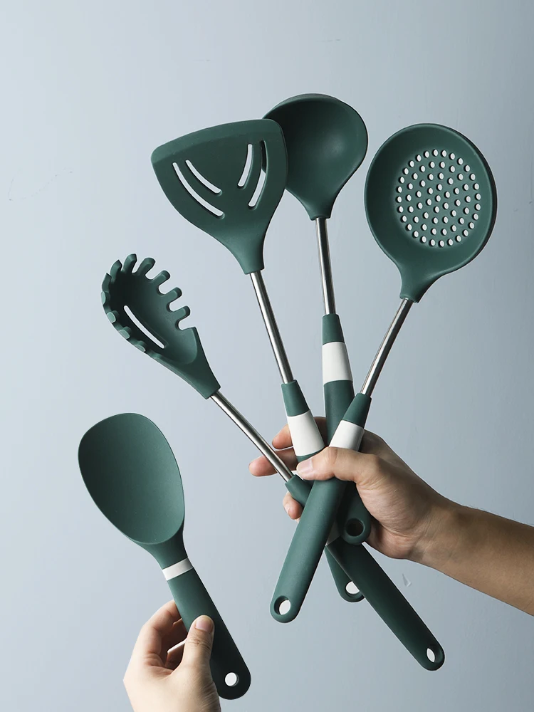 Silicone Heat Resistant Cooking Turner with Stainless Steel Handle No-Stick Cooking Tools Creative Rice Scoop Soup Spoon
Silicone Heat Resistant Cooking Turner with Stainless Steel Handle No-Stick Cooking Tools Creative Rice Scoop Soup Spoon