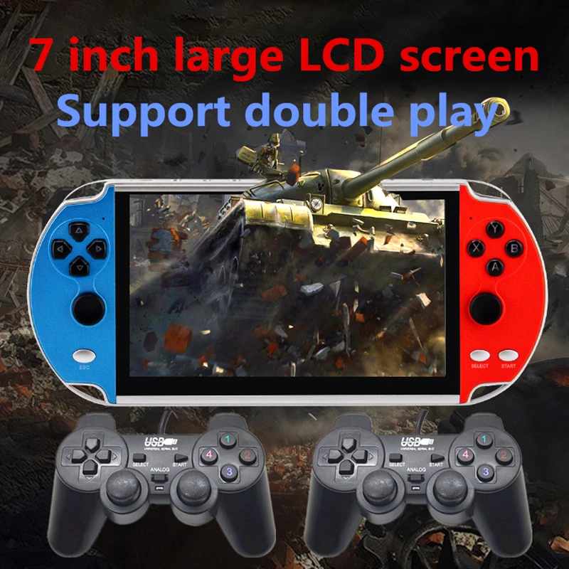 CZT 7 дюймовый сенсорный экран беспроводной двойной плеер Видео игровой консоли