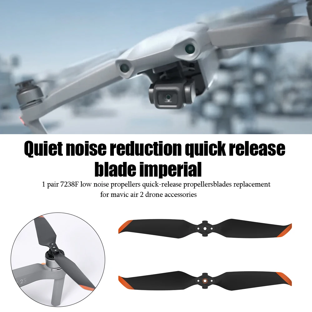 1 Pair 7238F Low Noise Propellers Quick-Release Propellers Blades Replacement for Mavic Air 2 Drone Accessories
1 Pair 7238F Low Noise Propellers Quick-Release Propellers Blades Replacement for Mavic Air 2 Drone Accessories