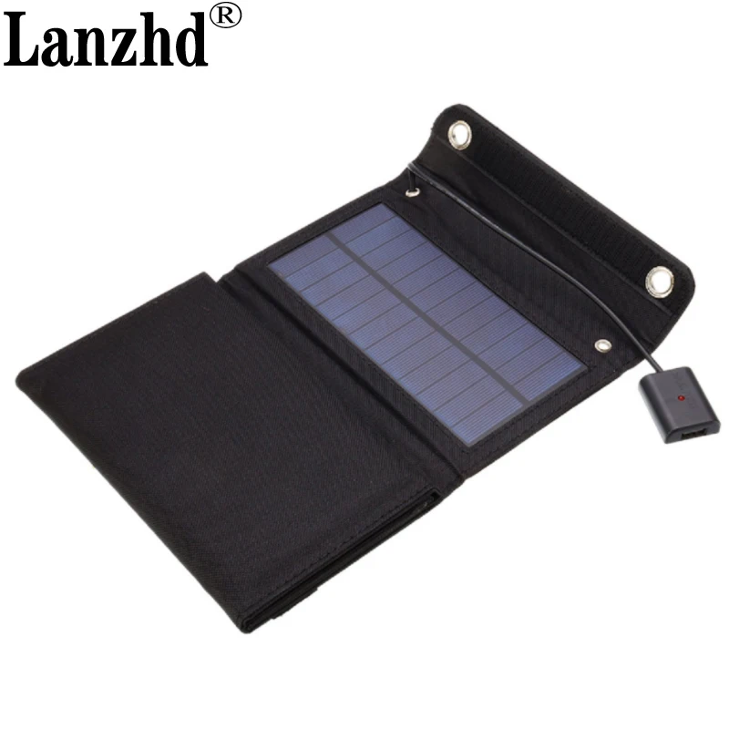 25W Solar Panels Portable Folding Waterproof Dual 5V/1A USB Panel Cell Charger for Phone Battery with 10-in-1 cable | Электроника
