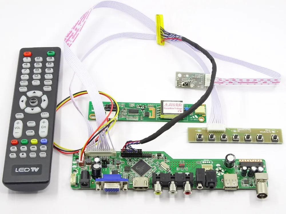 

New TV56 Board Kit for LP171WP4-TLN1 LP171WP4(TL)(N1) TV+HDMI+VGA+AV+USB LCD LED screen Controller Board Driver