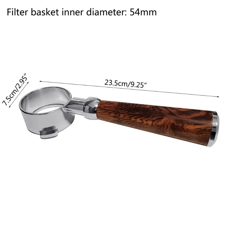 54mm Coffee Bottomless Portafilter For Breville 870/878/880 Filter Basket Stainless Steel Replacement Espresso Machine Accessory
54mm Coffee Bottomless Portafilter For Breville 870/878/880 Filter Basket Stainless Steel Replacement Espresso Machine Accessory