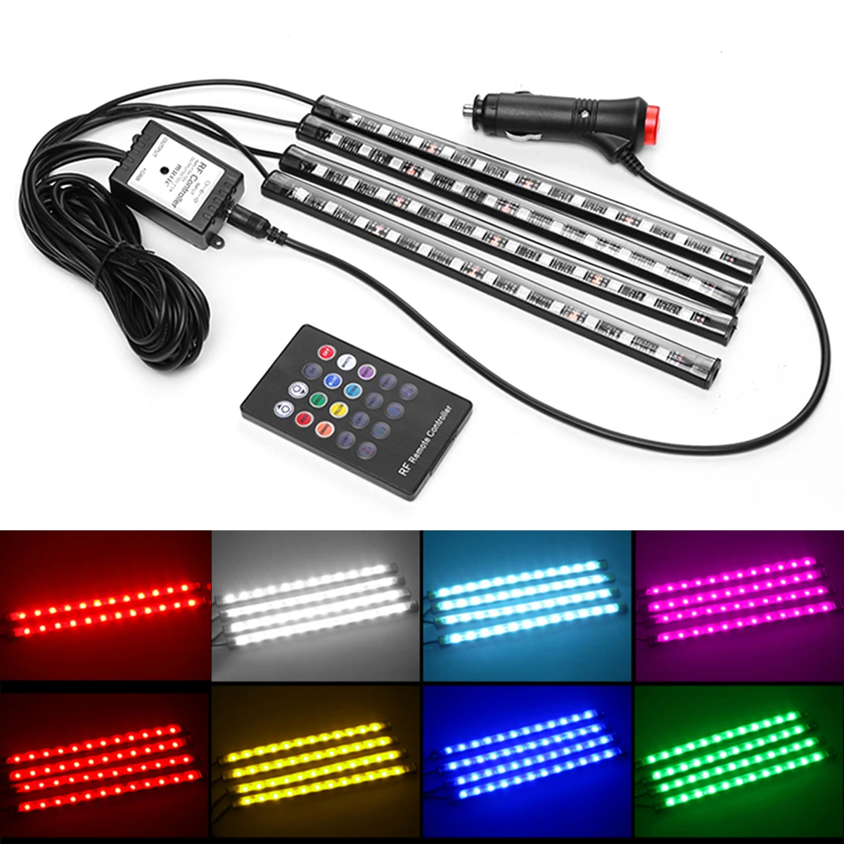 Светодиодная лента 4 в 1 для салона автомобиля Footwell, разноцветная RGB-лента с дистанционным управлением, освесветильник для создания атмосфер...
Светодиодная лента 4 в 1 для салона автомобиля Footwell, разноцветная RGB-лента с дистанционным управлением, освесветильник для создания атмосфер...