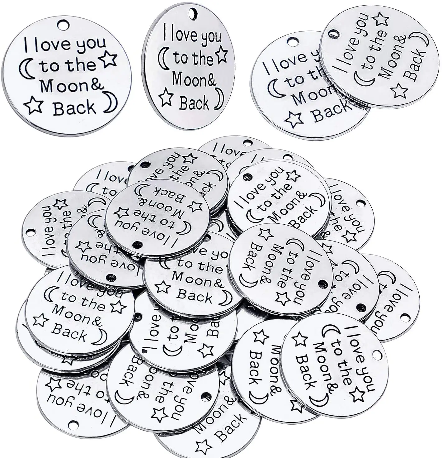 30 Pieces Lettering Saying Charms Messages Pendants Beads Jewelry Making Findings for DIY Necklace Bracelet - 24.5mm
30 Pieces Lettering Saying Charms Messages Pendants Beads Jewelry Making Findings for DIY Necklace Bracelet - 24.5mm