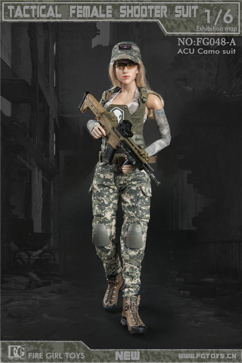 1/6 игрушки пожарная девушка FG048 тактическая женщина стрельба одежда с жилет кепки