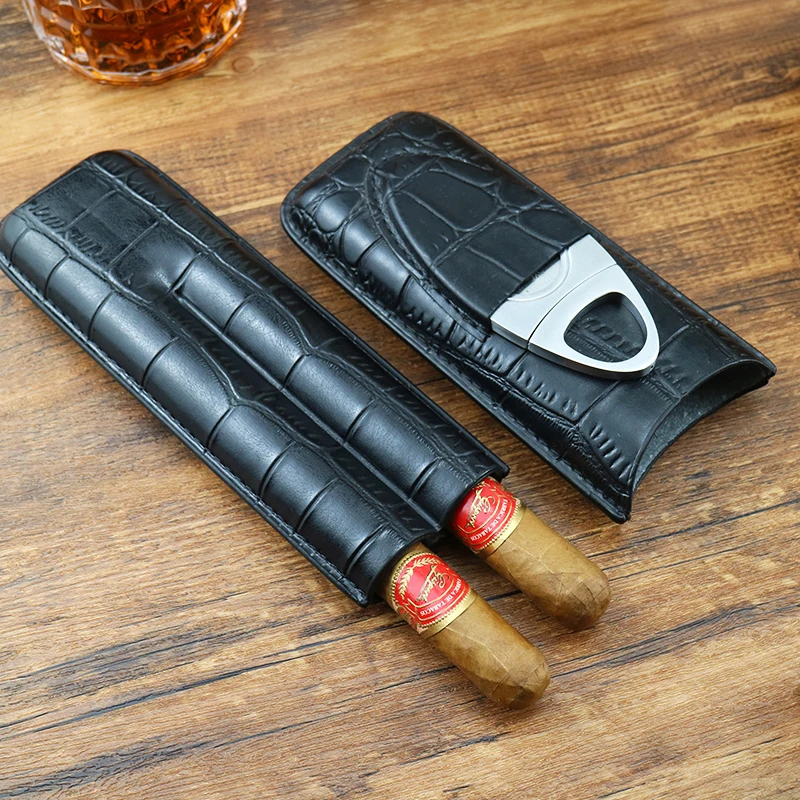 NEW Black Leather 2 Cigar Travel Carrying Case Smoking Pipe Humidor Box Bag Fit for Cuba Cigars
NEW Black Leather 2 Cigar Travel Carrying Case Smoking Pipe Humidor Box Bag Fit for Cuba Cigars