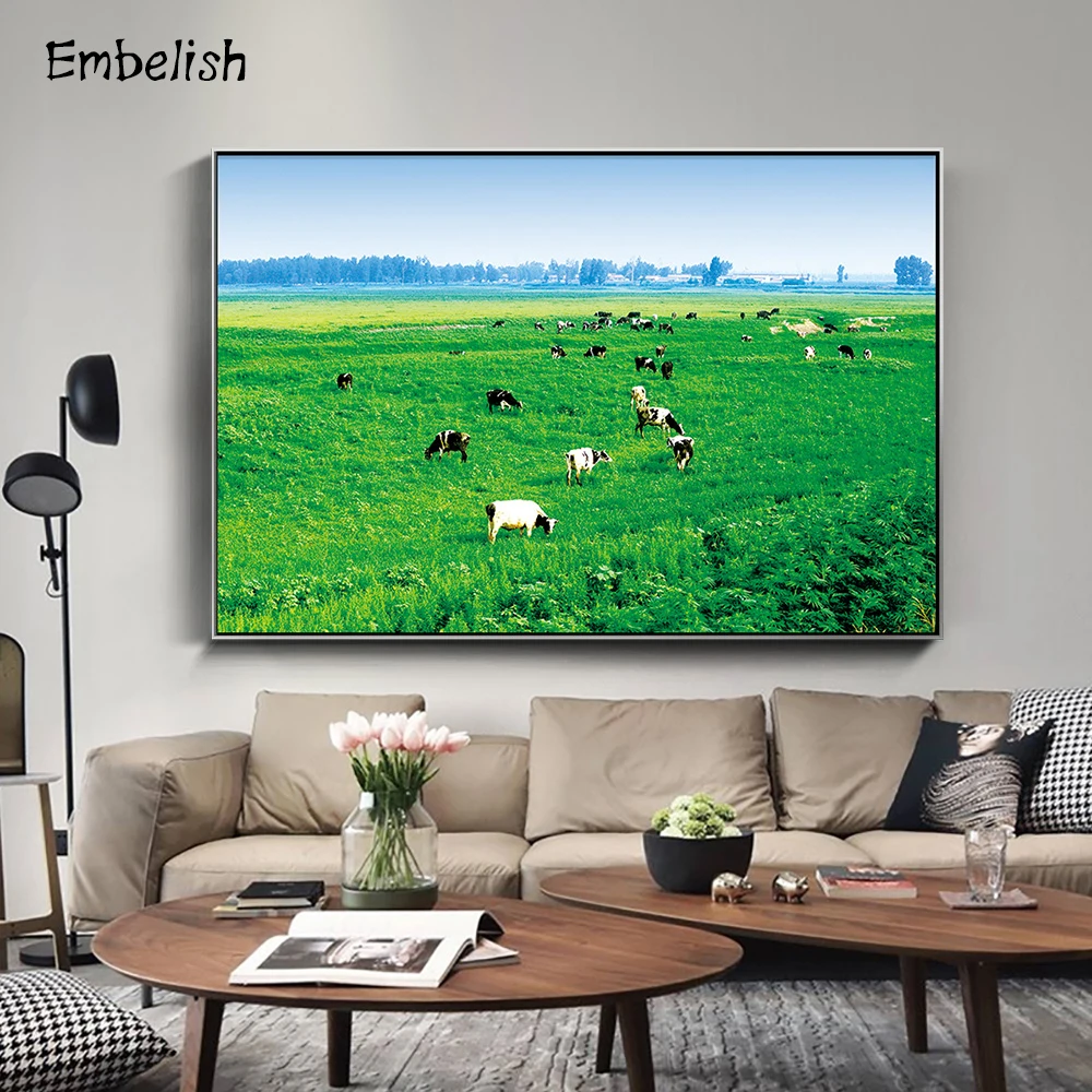 1 Pieces Large Wall Animals Posters For Living Room Cows In Grassland Landscape Pictures Home Decor HD Canvas Paintings
1 Pieces Large Wall Animals Posters For Living Room Cows In Grassland Landscape Pictures Home Decor HD Canvas Paintings