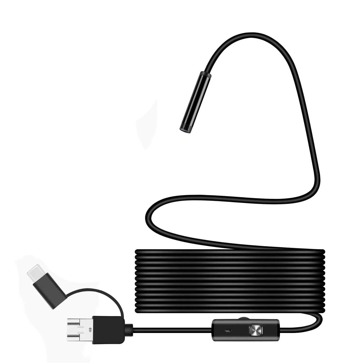 OD5.5mm Android USB Тип C эндоскоп Камера 1 м 3 5 7 10 Гибкая Змея Жесткий провод