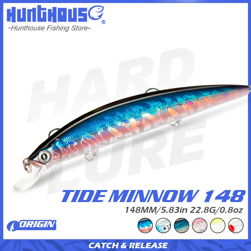 Tide Slim Minnow Hunthouse Fishing Lure 148mm 22.8g Floating Isca Sea Bass Wobblers Hard Bait Leurre Brochet For Fishing
Tide Slim Minnow Hunthouse Fishing Lure 148mm 22.8g Floating Isca Sea Bass Wobblers Hard Bait Leurre Brochet For Fishing