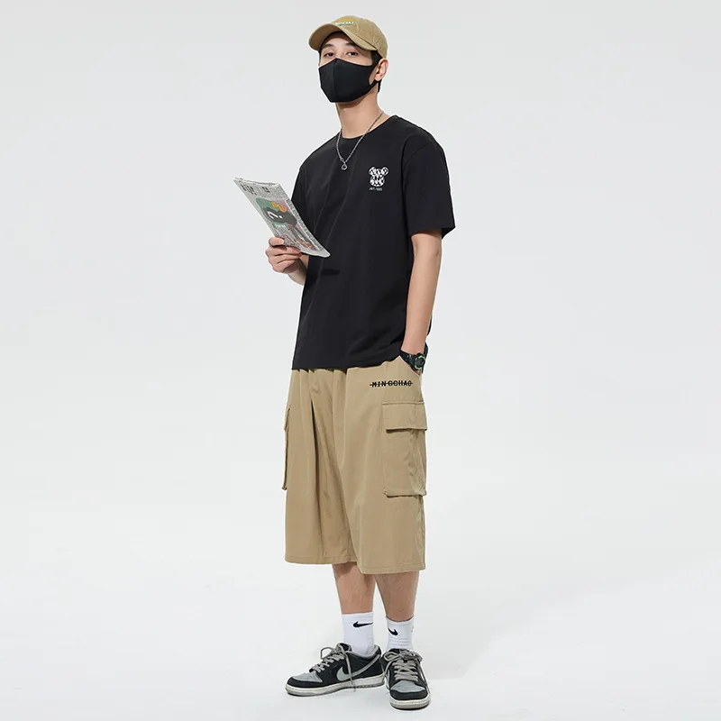 2021 New Summer Thin T Shirt Men's Bear Flower Print Short-sleeved T-shirts Mens Japanese Loose T-shirt Male Casual Bottom Shirt
2021 New Summer Thin T Shirt Men's Bear Flower Print Short-sleeved T-shirts Mens Japanese Loose T-shirt Male Casual Bottom Shirt