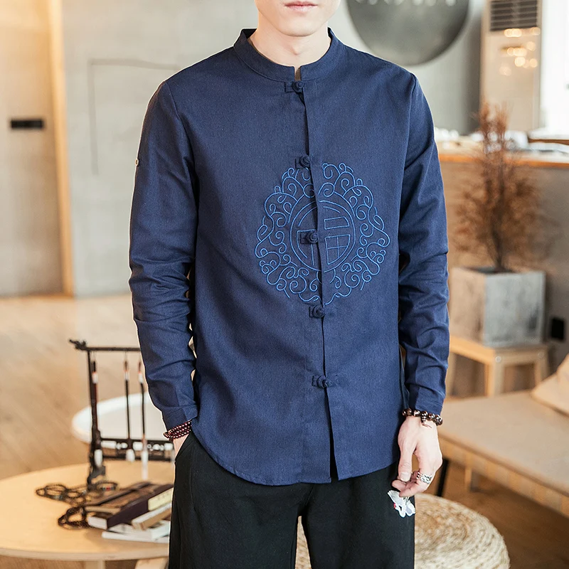 Sinicism Store Autumn Men Chinese Style Vintage Shirts 2020 Mens Casual Cotton Linen Shirts Male Embroidery New Clothes Oversize
Sinicism Store Autumn Men Chinese Style Vintage Shirts 2020 Mens Casual Cotton Linen Shirts Male Embroidery New Clothes Oversize