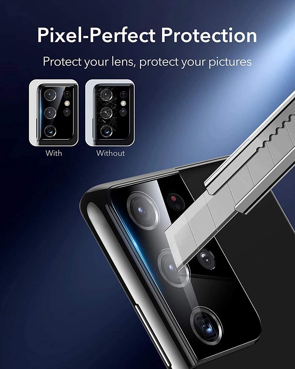Защита объектива телефона для Samsung Galaxy S22 S21 S20 Plus Ultra FE 5G задняя камера с полным